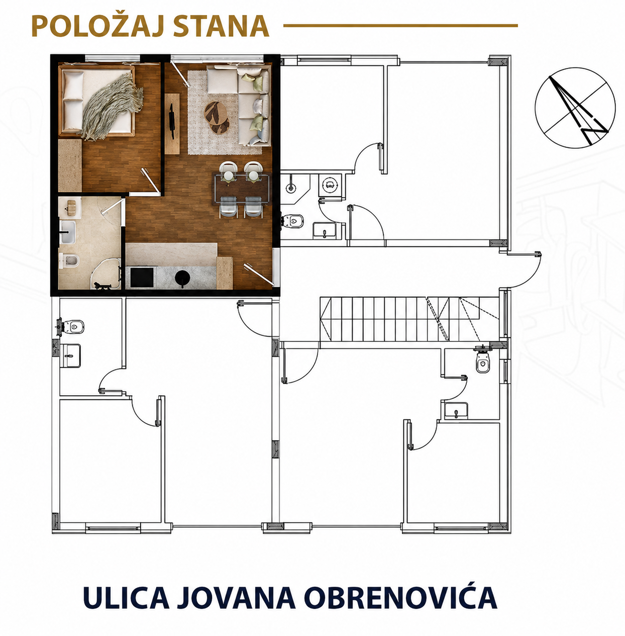 Položaj stana G2b