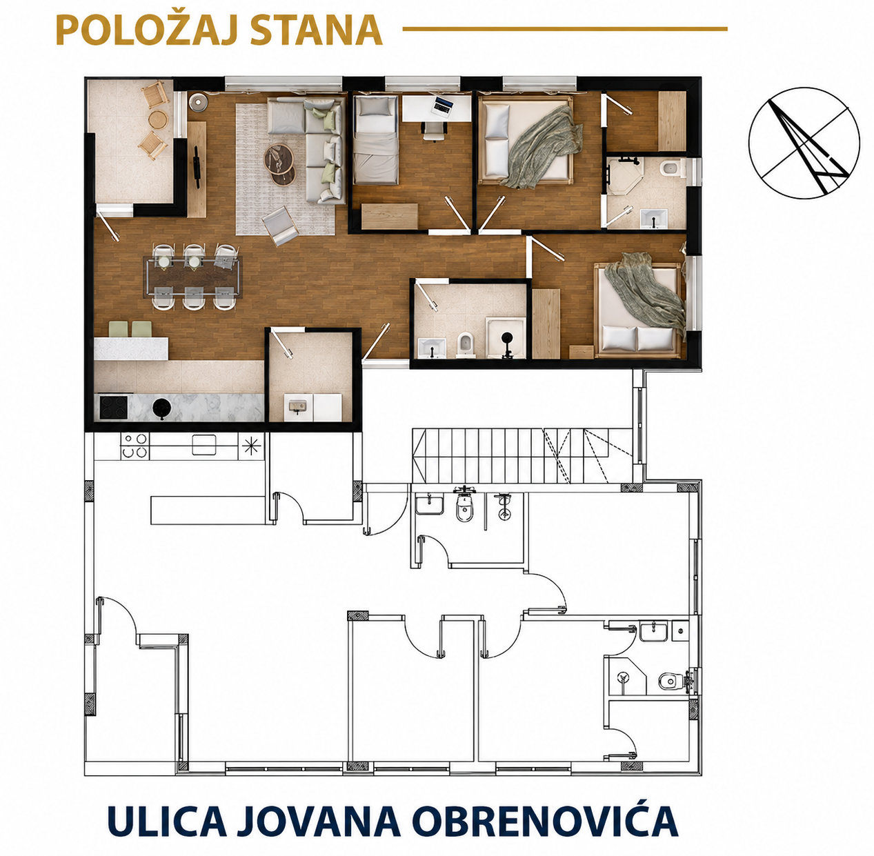 Položaj stana S1b