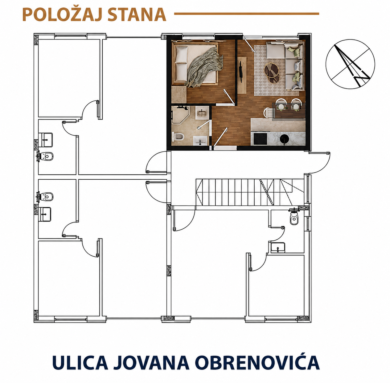 Položaj stana G1b
